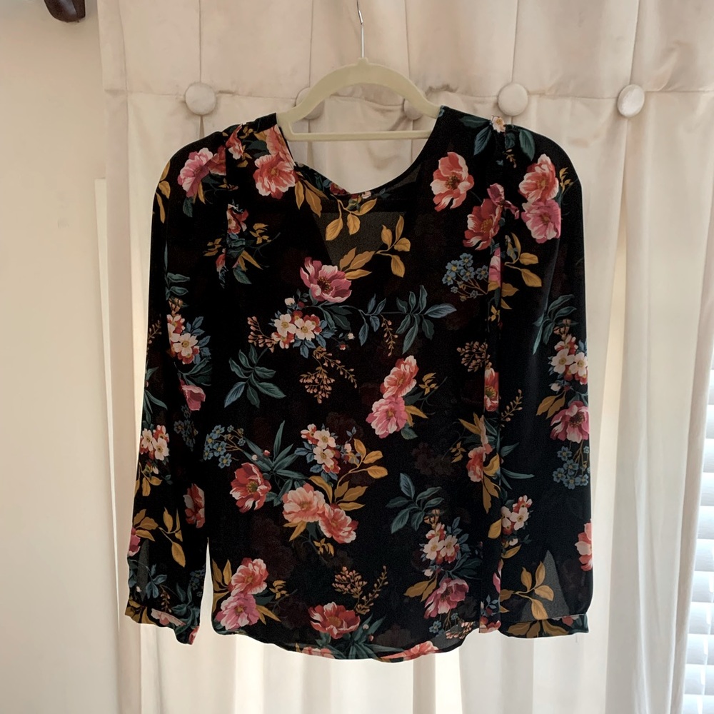 Loft Extra Small Petite Flower Blouse